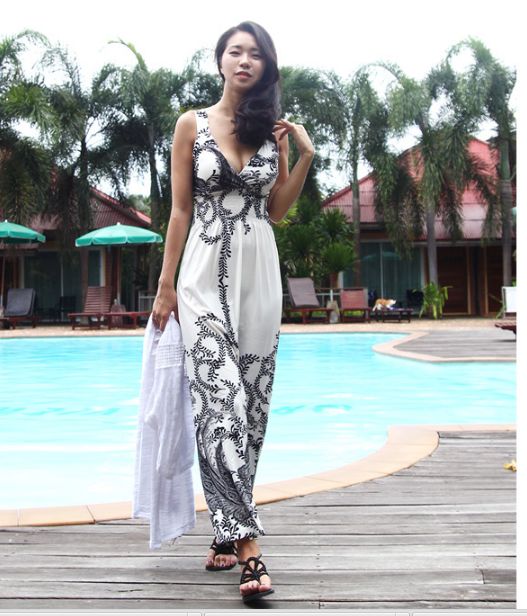 đầm maxi hàn quốc MA58